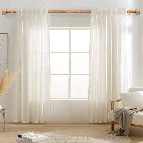Time Forest heavy-duty 1-inch curtain rod provides sturdy drapery support