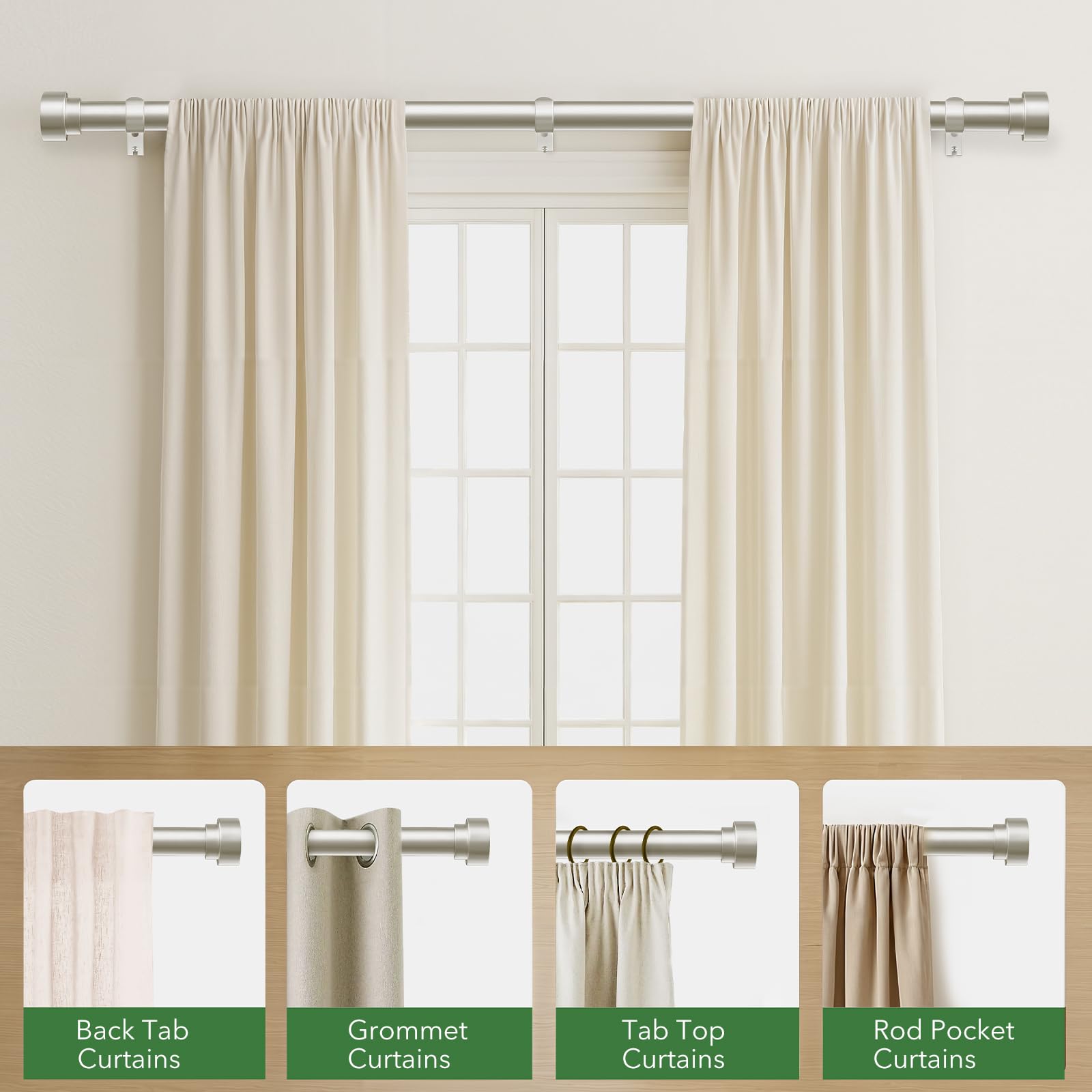 Time Forest curtain rod suitable for indoor and outdoor spaces