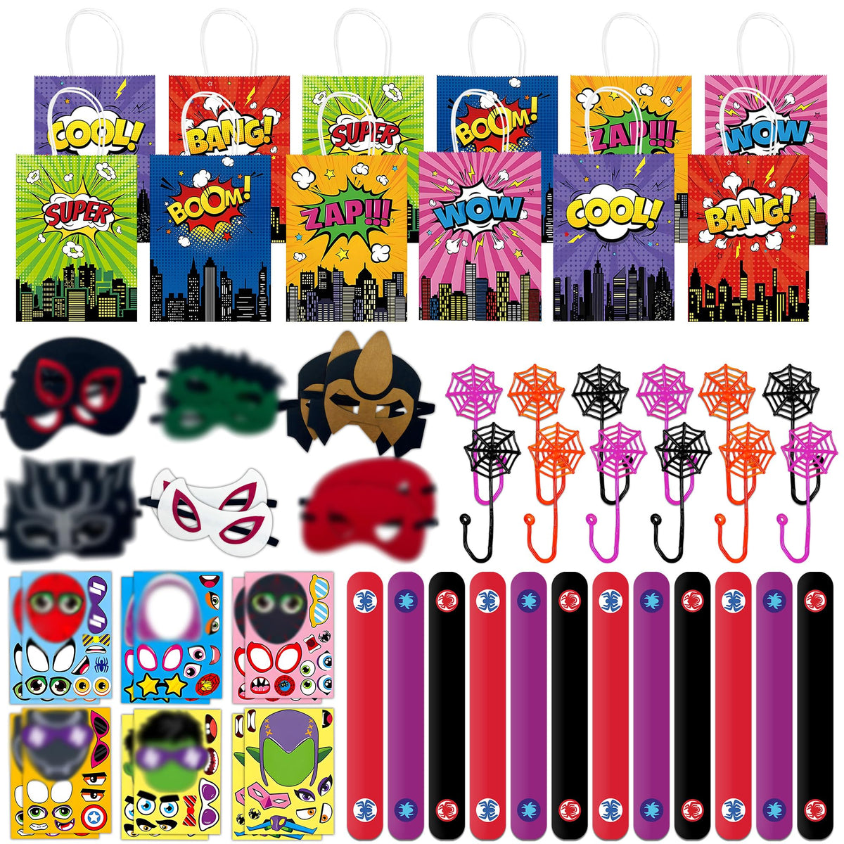 Time4Relax superhero masks for kids party, engaging dress-up fun.