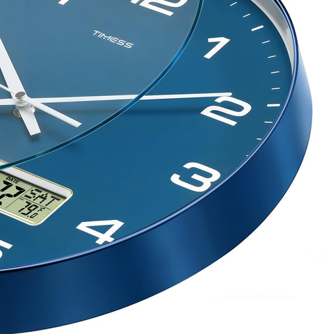 TIMESS clock Fahrenheit temperature display on LCD for quick room planning.
