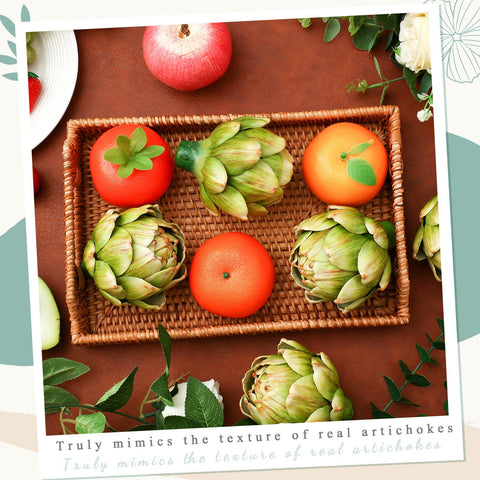 Timgle fake vegetables artichokes make an elegant gift for decor lovers.