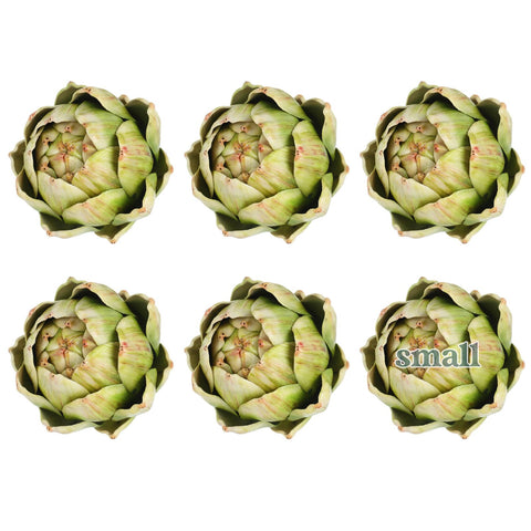 Timgle green artichokes six-piece set ideal as a table centerpiece