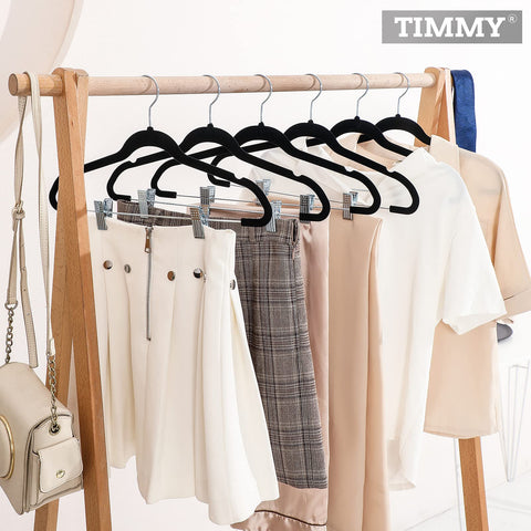 TIMMY rust-resistant metal hook keeps closet clean and durable.
