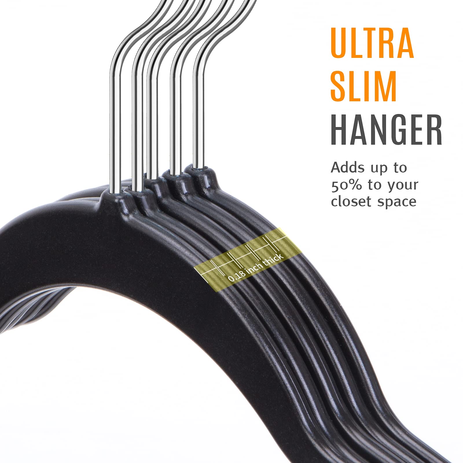 TIMMY heavy-duty slim hangers robust support for coats and denim.