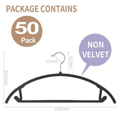 TIMMY non-slip grip keeps slippery fabrics secure on hangers.