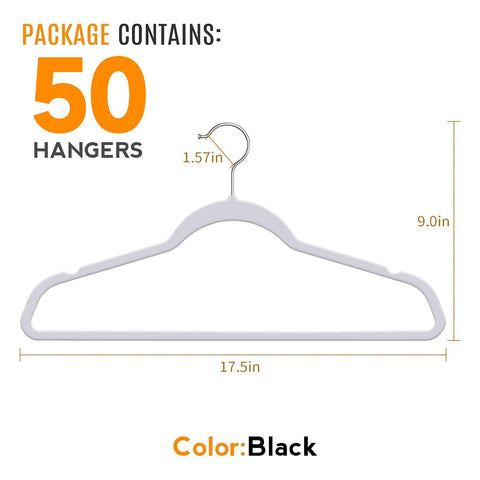 TIMMY non-slip plastic hangers with 360 swivel hooks in grey