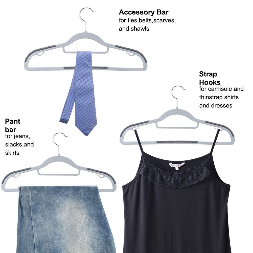 360-degree swivel hook enables easy hanging from any rack.