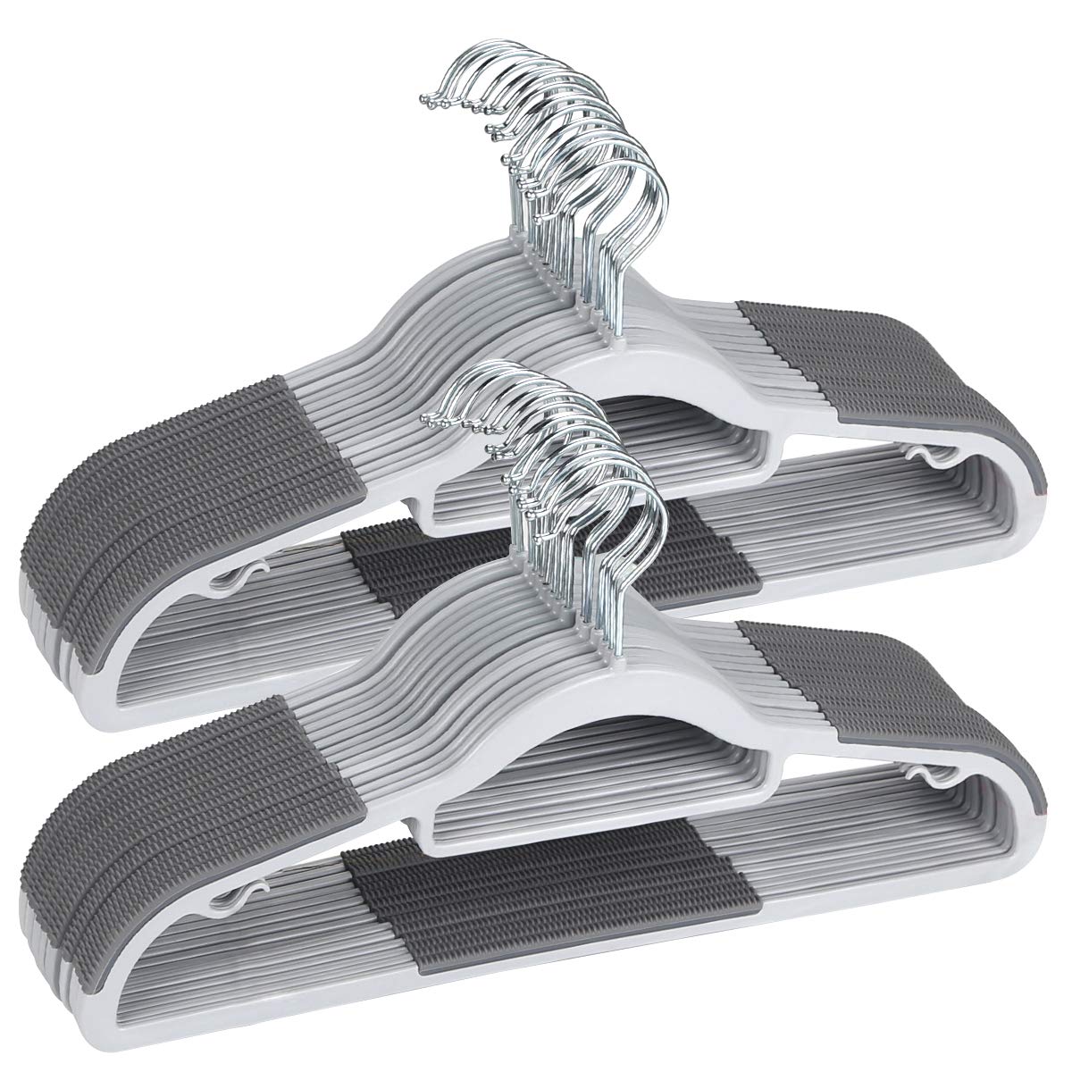 TIMMY plastic hanger with non-slip pads secures delicate fabrics.