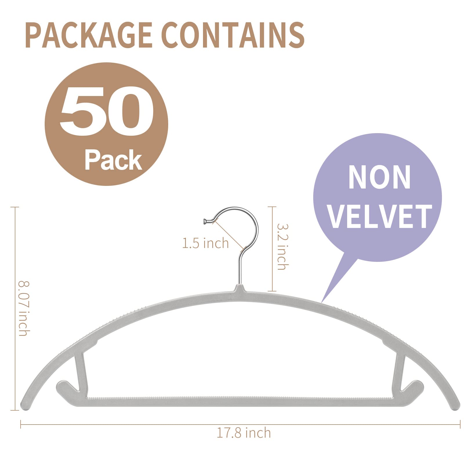 TIMMY curved-shoulder hangers prevent bumps and protect garment shape