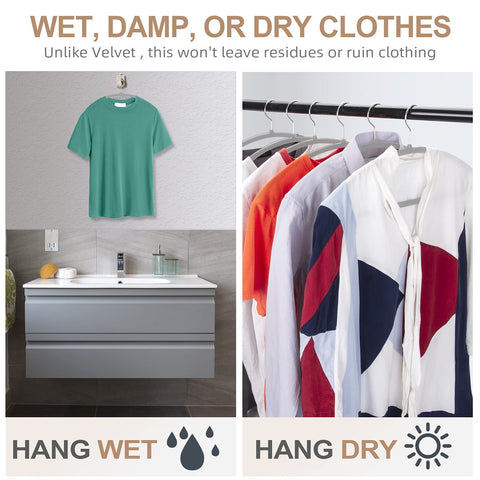TIMMY thin-profile hangers maximize small closet space