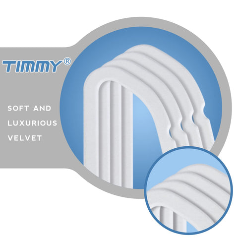 TIMMY slim space-saving velvet hangers save closet space