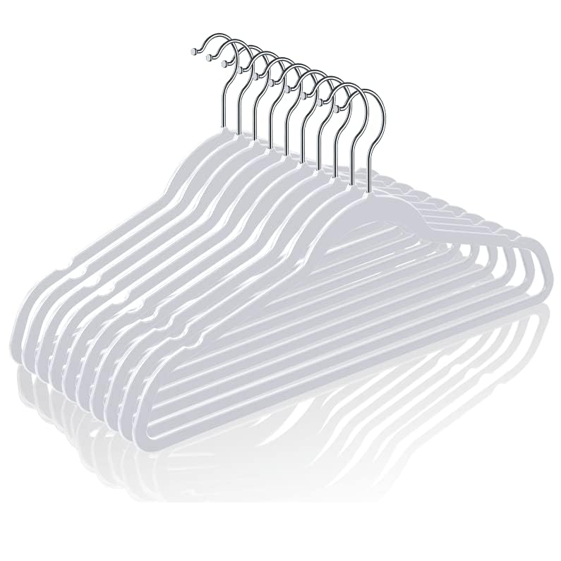 TIMMY ultra-thin 0.2 inch hangers in grey for compact storage