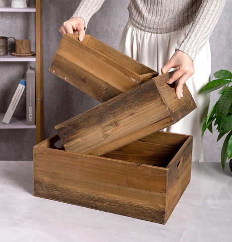 TIMRIS large crate close view shows sturdy reclaimed wood built to last