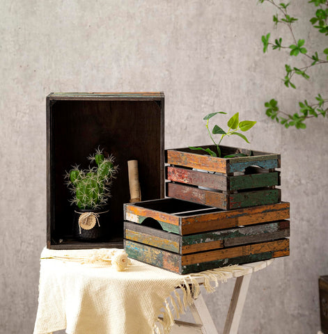 TIMRIS small crate for compact organizing on desks or countertops.