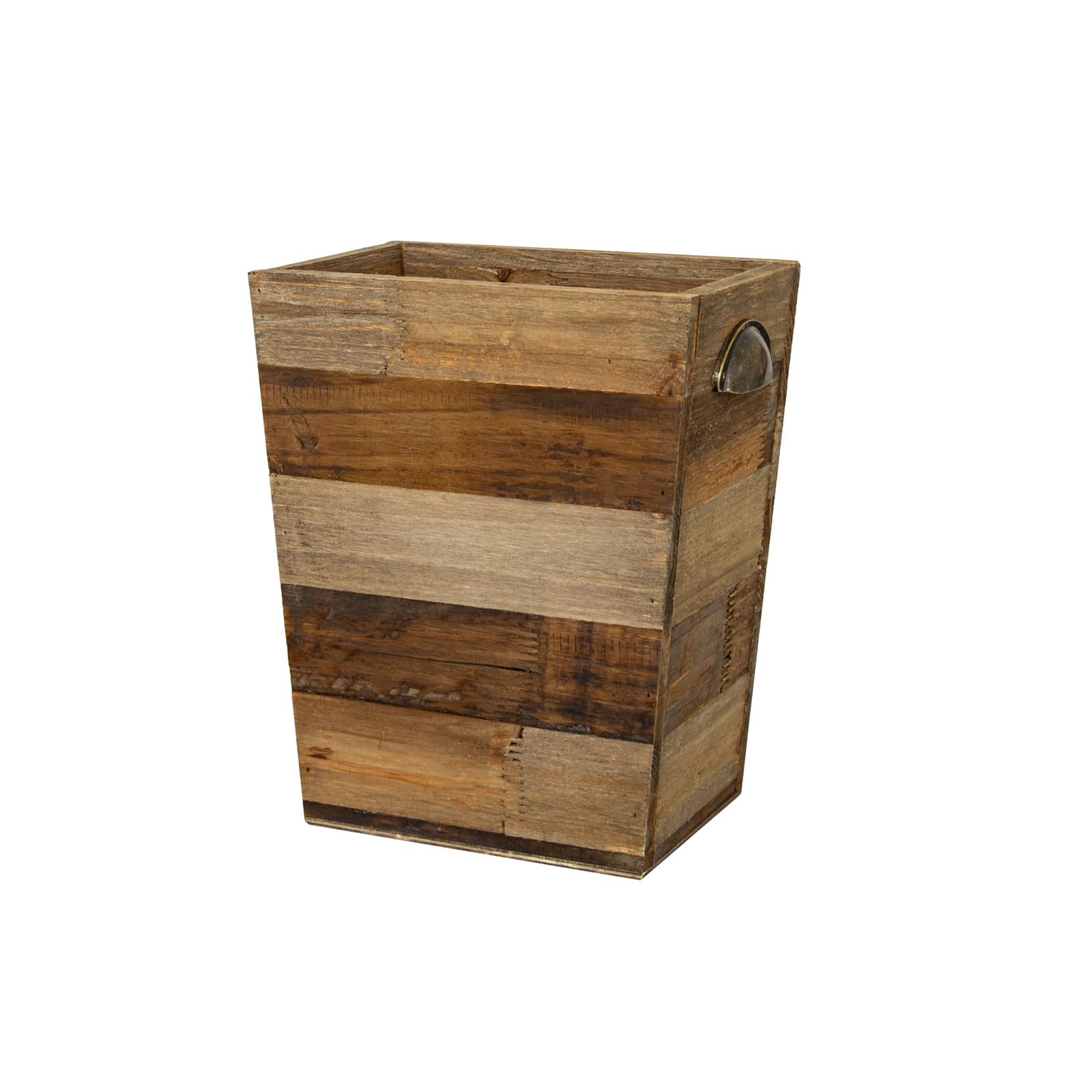 TIMRIS small wood trash can with natural finish, ideal for compact spaces