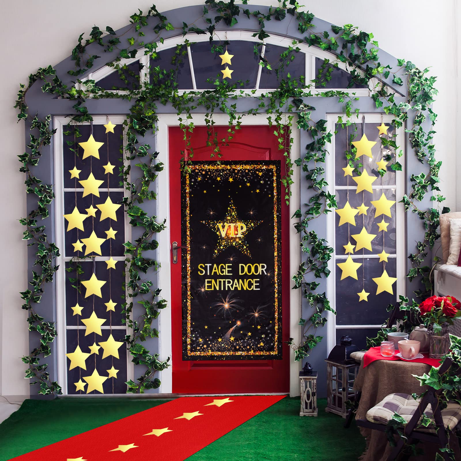 Timtin stage entrance banner enhances photo opportunities and flair.