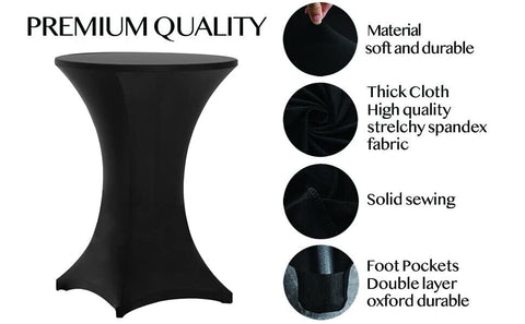 Tina's elastic table cover with leg pockets ensures a tight, professional fit.