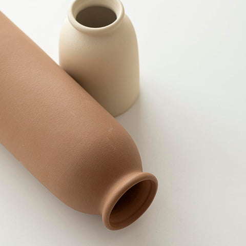 TINCTOTNIC minimalist ceramic white vase for clean, modern decor