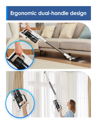 Tineco A30S Eco mode extends runtime for longer effortless cleans.