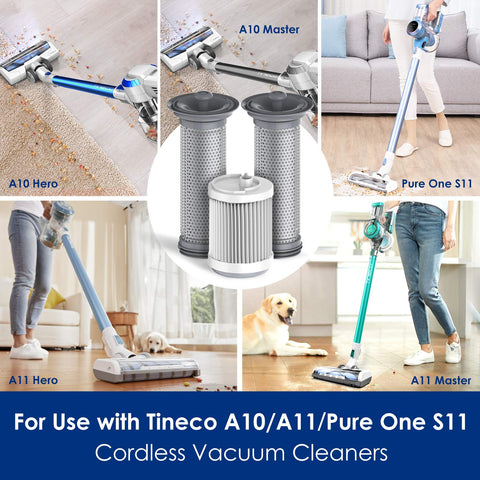 Tineco filter kit installed in vacuum to sustain cleaning efficiency.