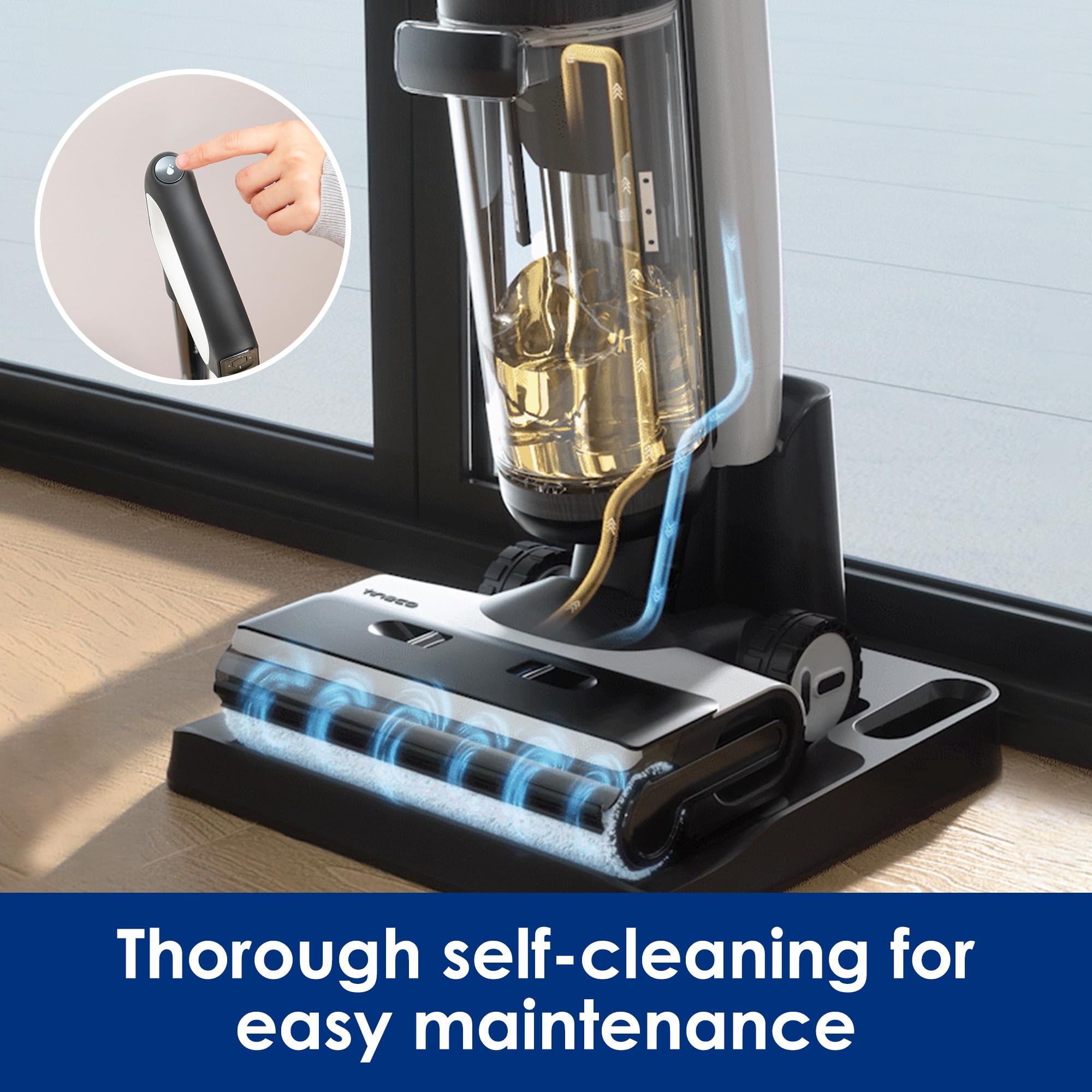 Tineco Floor One S6 Stretch HEPA assembly close-up for refreshed filtration