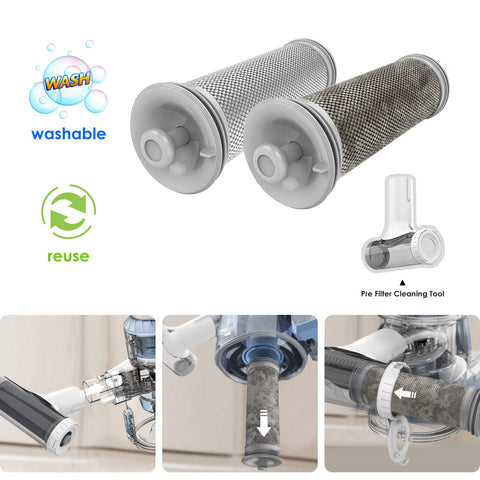 Tineco HEPA filter washable under running water for reusable performance.