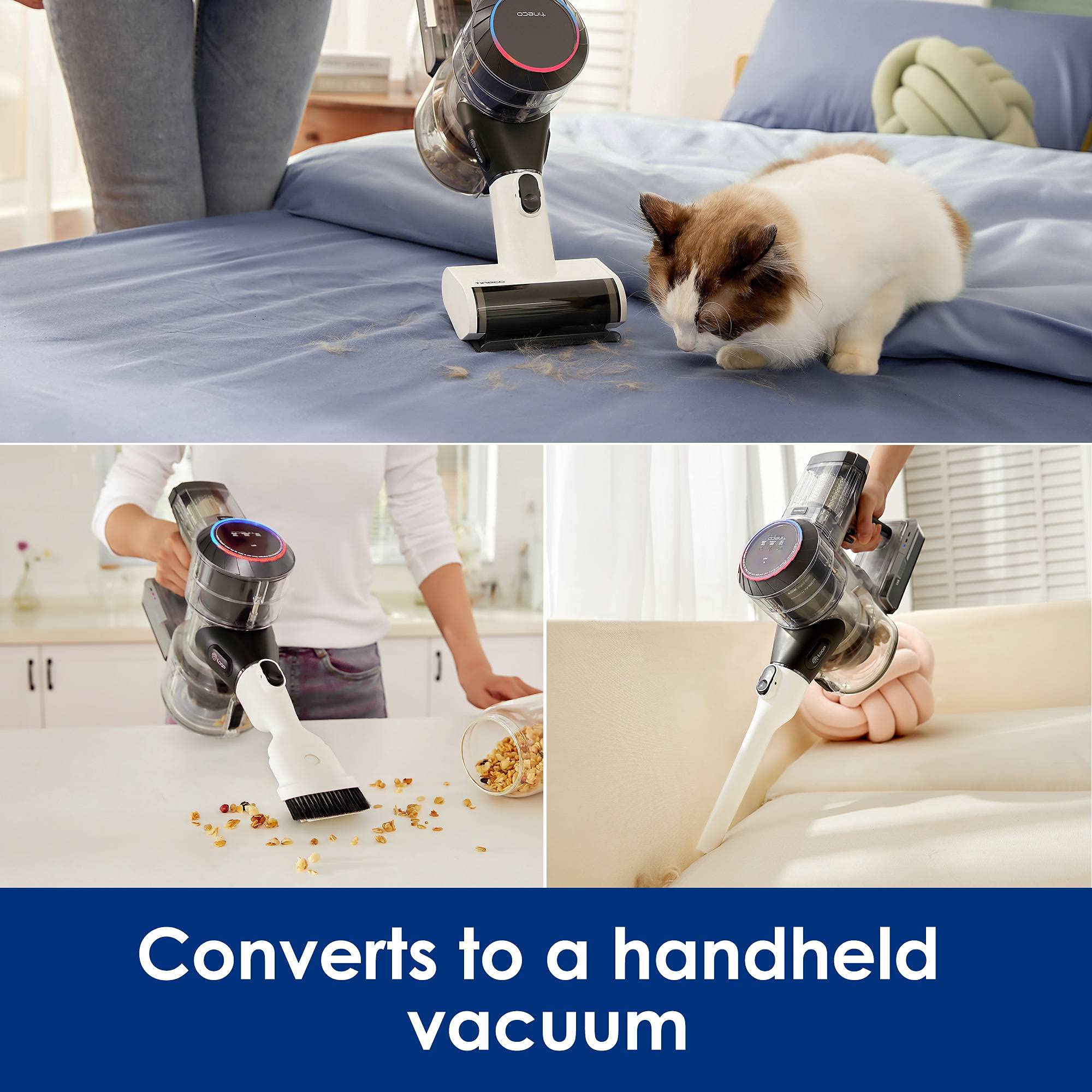 Tineco Pure ONE S11 attachments reach car interiors and tight spaces.