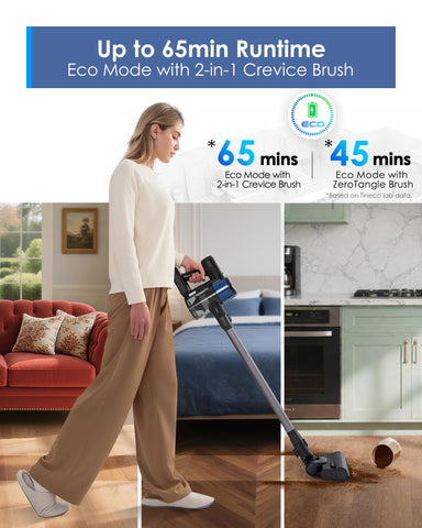 Tineco Pure ONE S30 handles pet hair on carpets with strong suction.