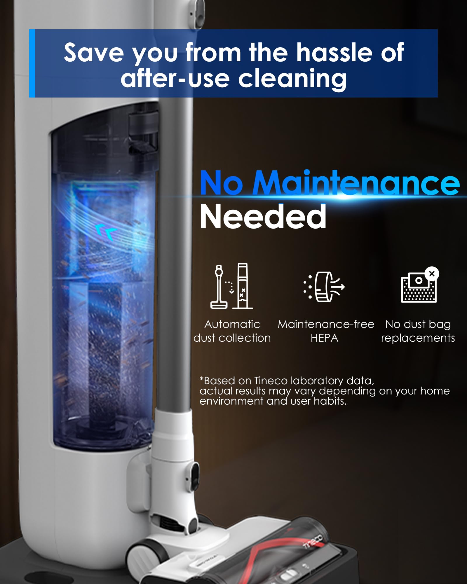 Tineco Pure One Station 5 full path self cleaning maintains efficiency