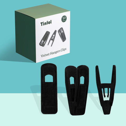 Tinfol durable 50pc clips designed for daily closet use.