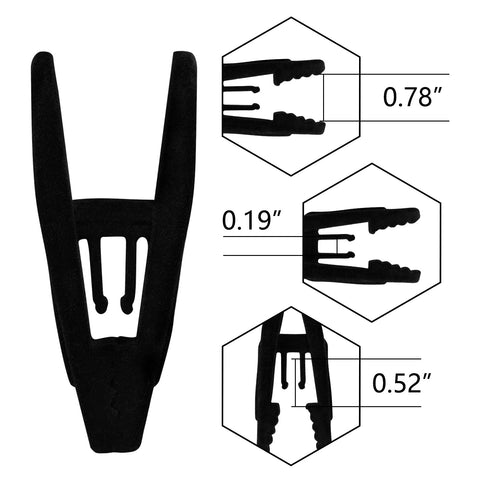 Tinfol flocked clip closeup demonstrates snag-free design for delicate fabrics.