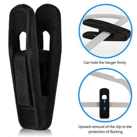 Tinfol velvet clips for pants and skirts keep outfits neatly aligned.