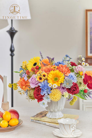 TINGE TIME champagne chrysanthemum mix adds timeless charm to arrangements