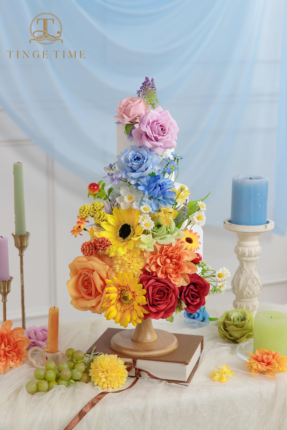 TINGE TIME dahlias and daffodils offer cheerful, year-round decoration