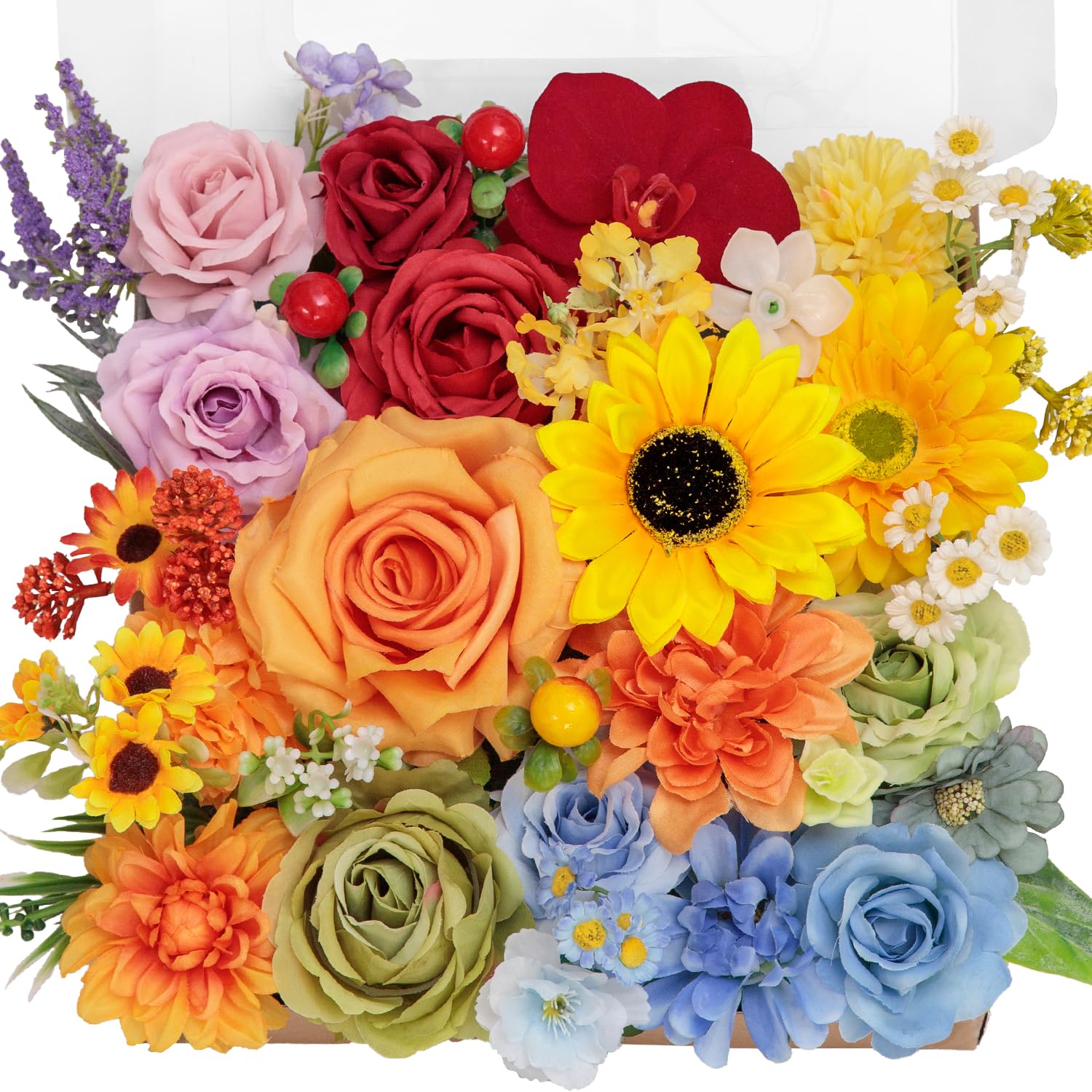 TINGE TIME artificial flower set with greenery enhances tables and displays