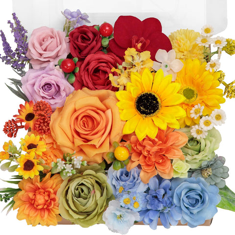 TINGE TIME artificial flower set with greenery enhances tables and displays