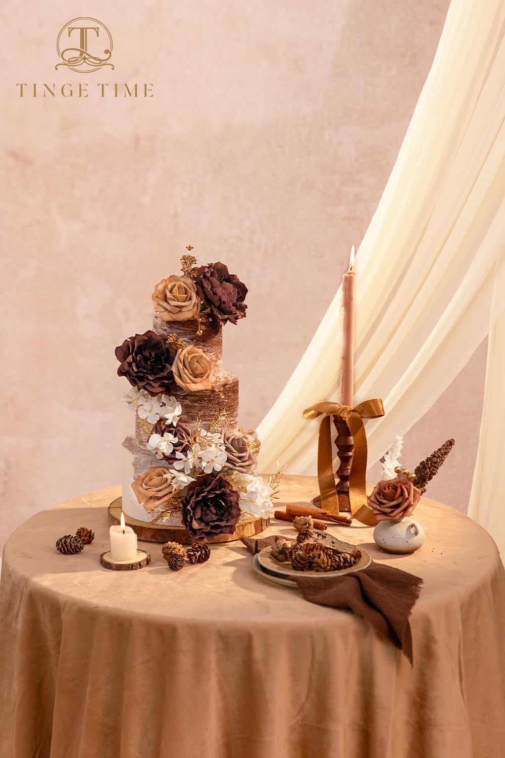 TINGE TIME mocha brown multi-petaled peonies for lush bouquets