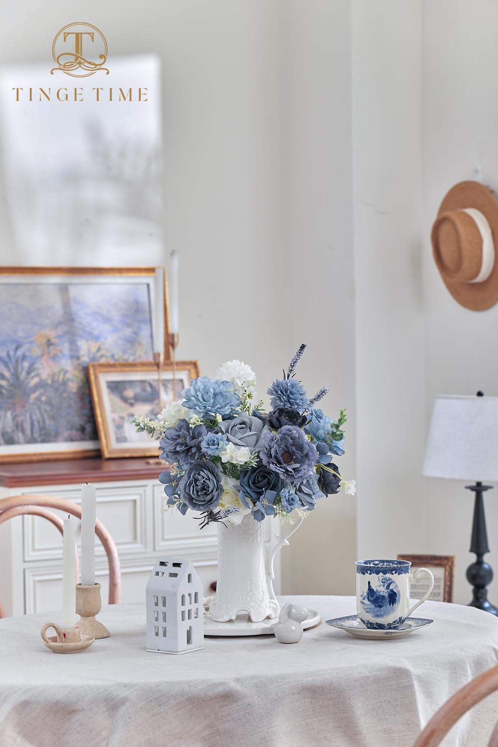 TINGE TIME champagne chrysanthemum; reusable year-round for stylish displays.