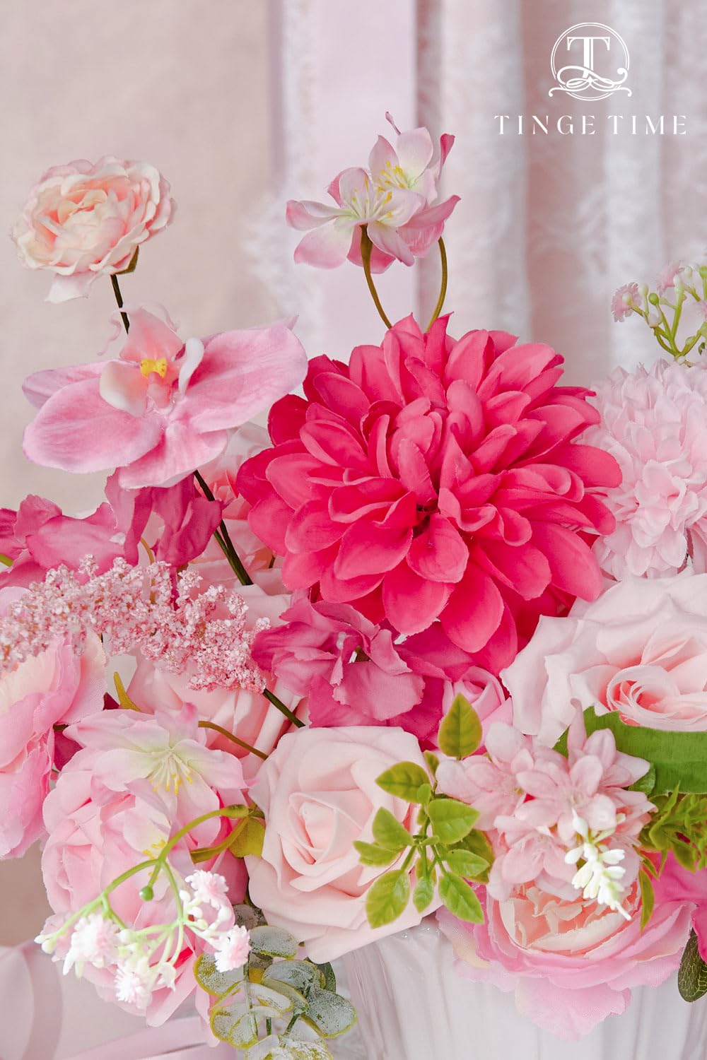 TINGE TIME low-maintenance flowers stay fresh-looking year-round.