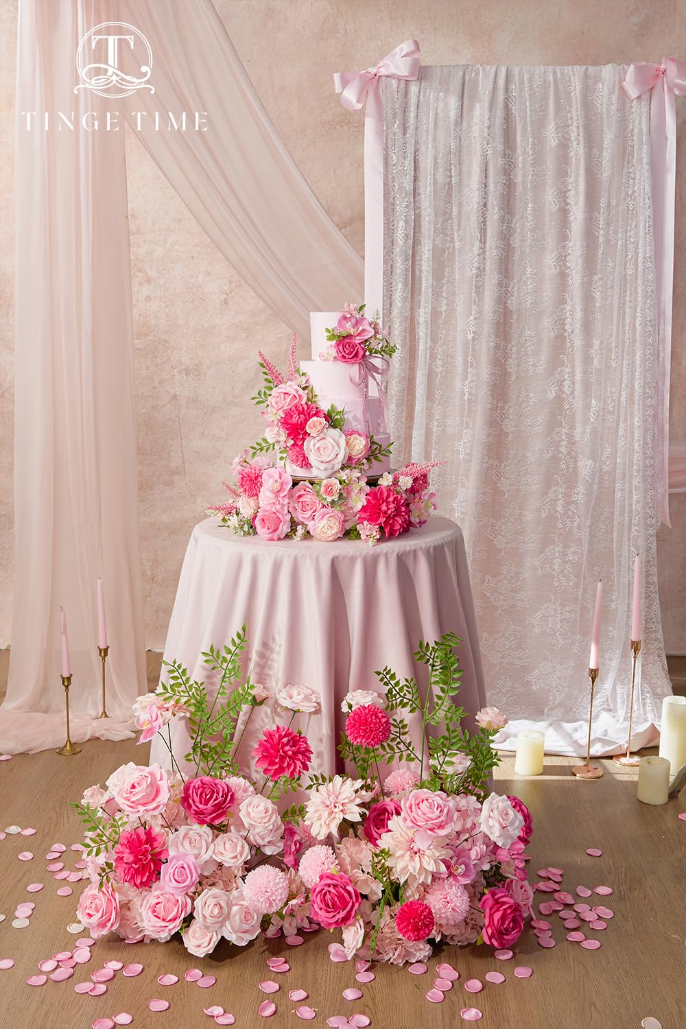 TINGE TIME mixed silk and foam roses for versatile home decor.