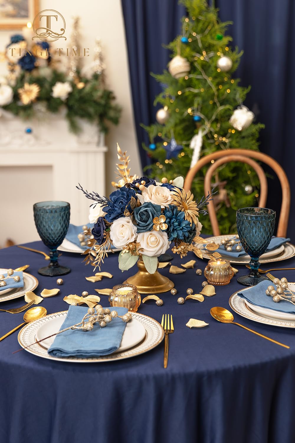 TINGE TIME navy blue chrysanthemum blooms ideal for decorative home arrangements.