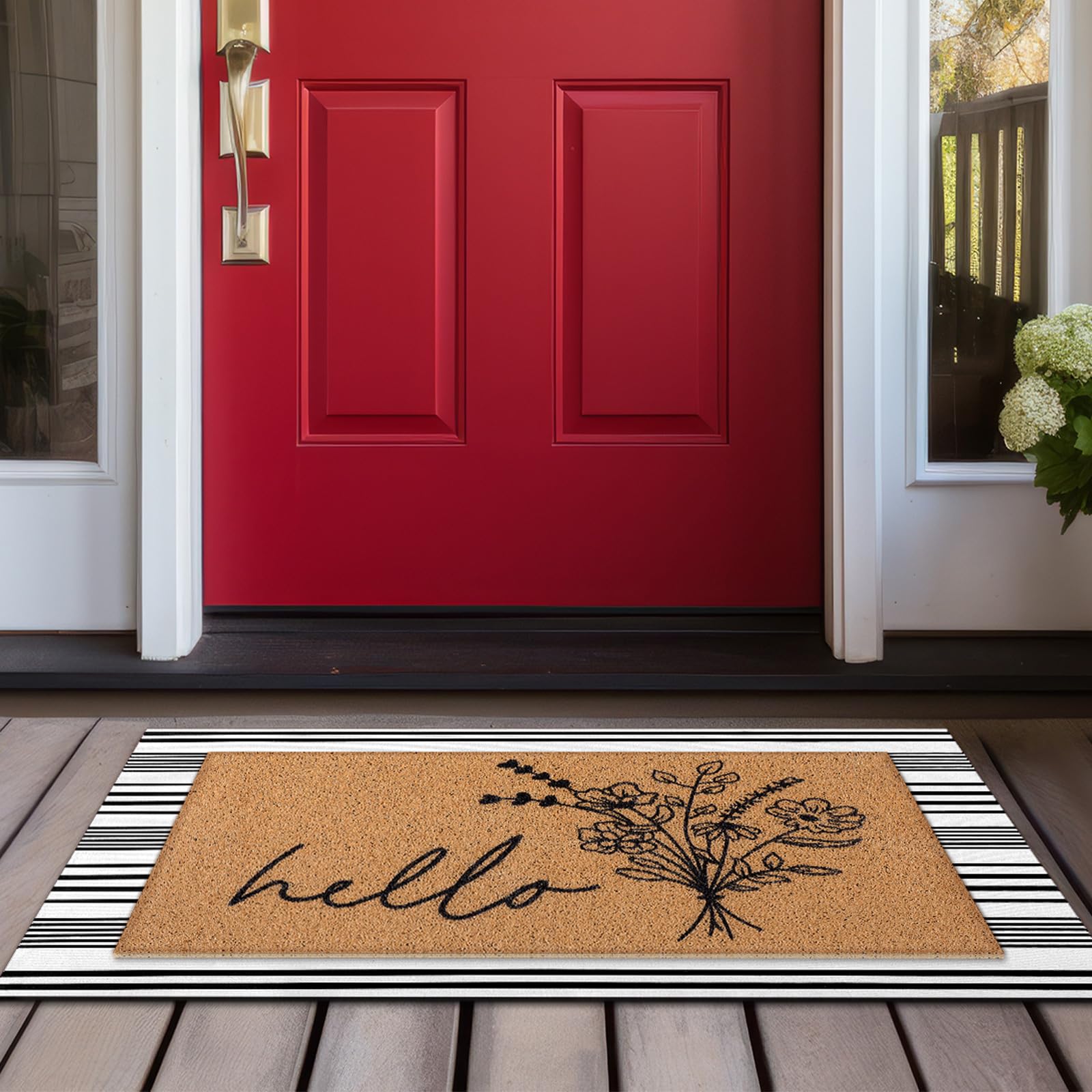 Tinideya Indoor-outdoor mat set suitable for foyer, patio, or hallway