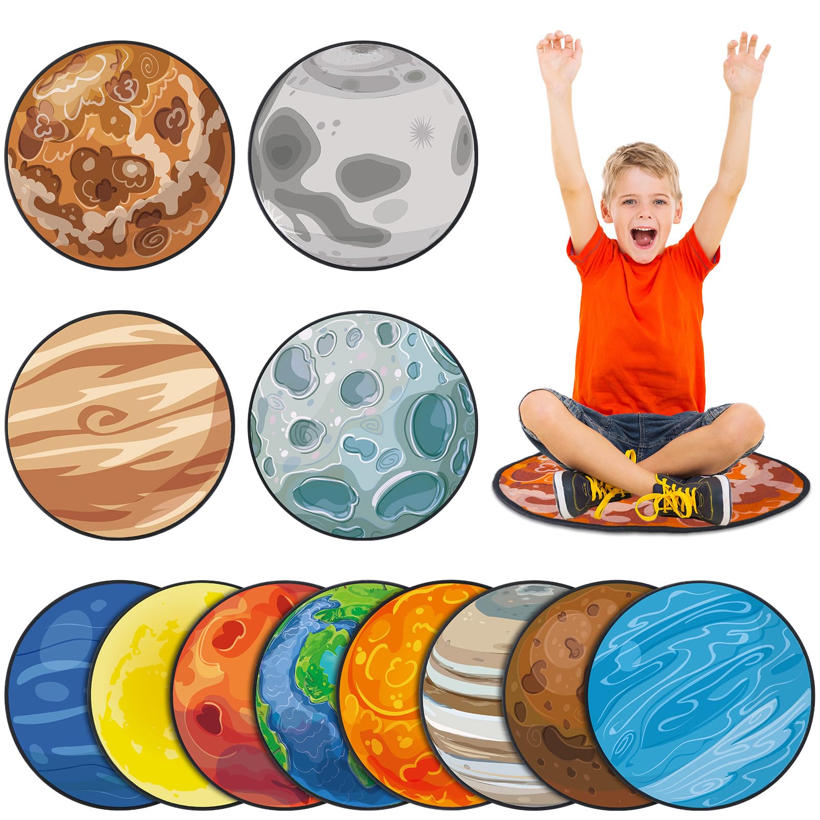 Tinideya space planet circle seat 16in: comfortable seating for small group activities.