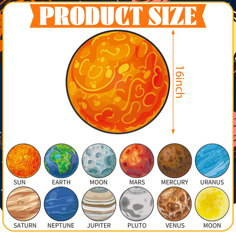 Tinideya space planet classroom rug: kid-friendly design promotes focused learning and play.