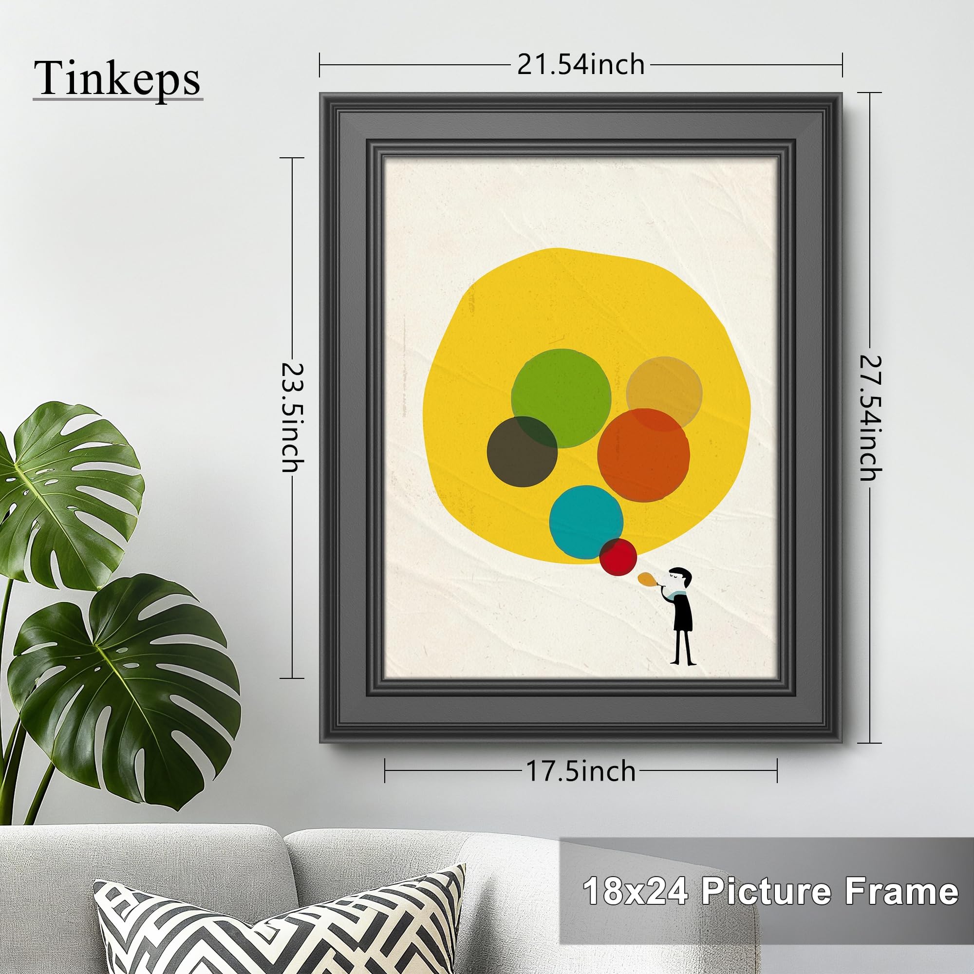 Tinkeps 18x24 frame with black back panel for neat finishes