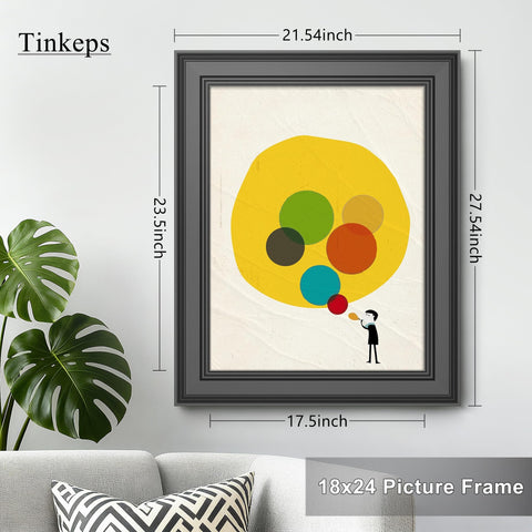 Tinkeps 18x24 frame with black back panel for neat finishes