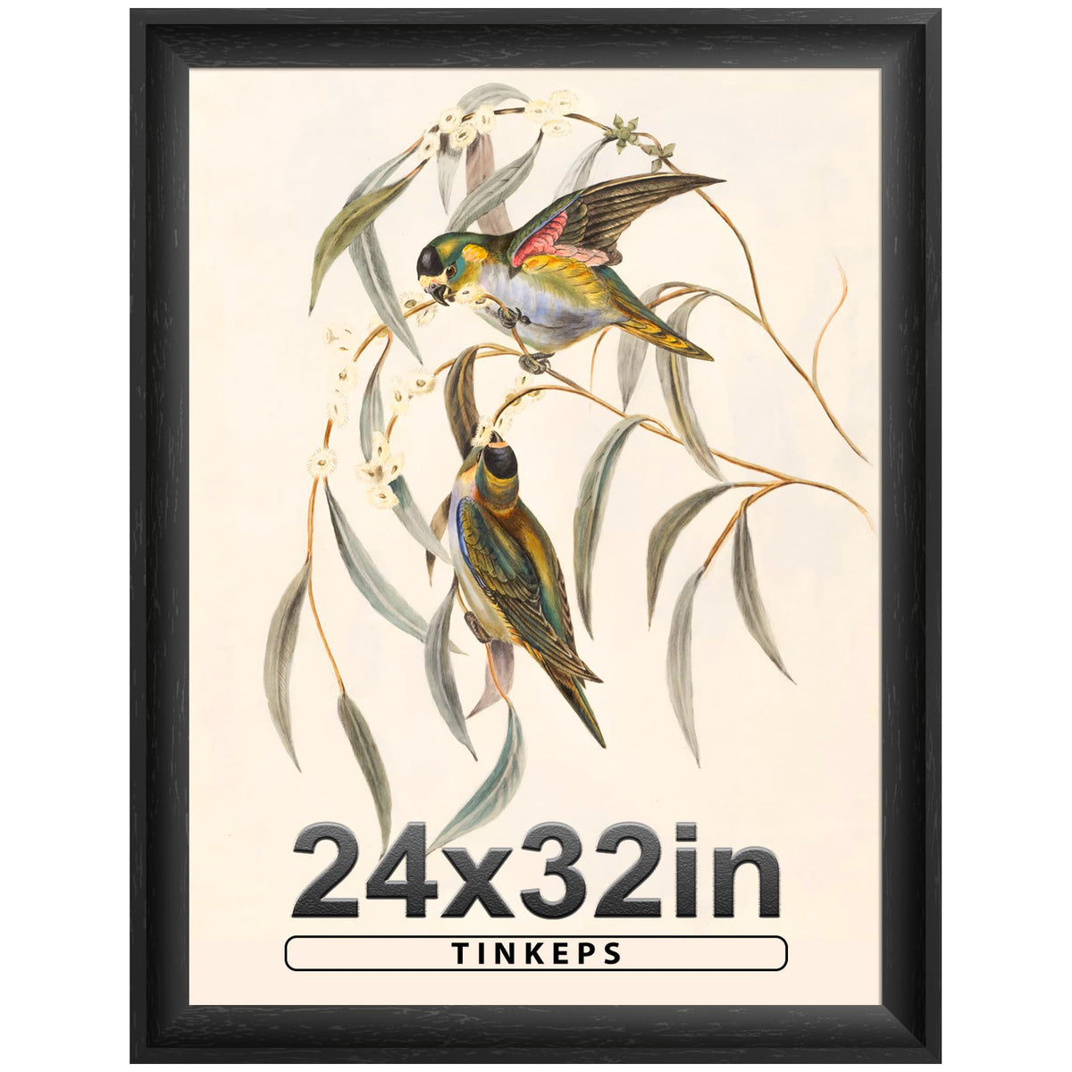 Tinkeps 24x32 poster frame in black for versatile wall display