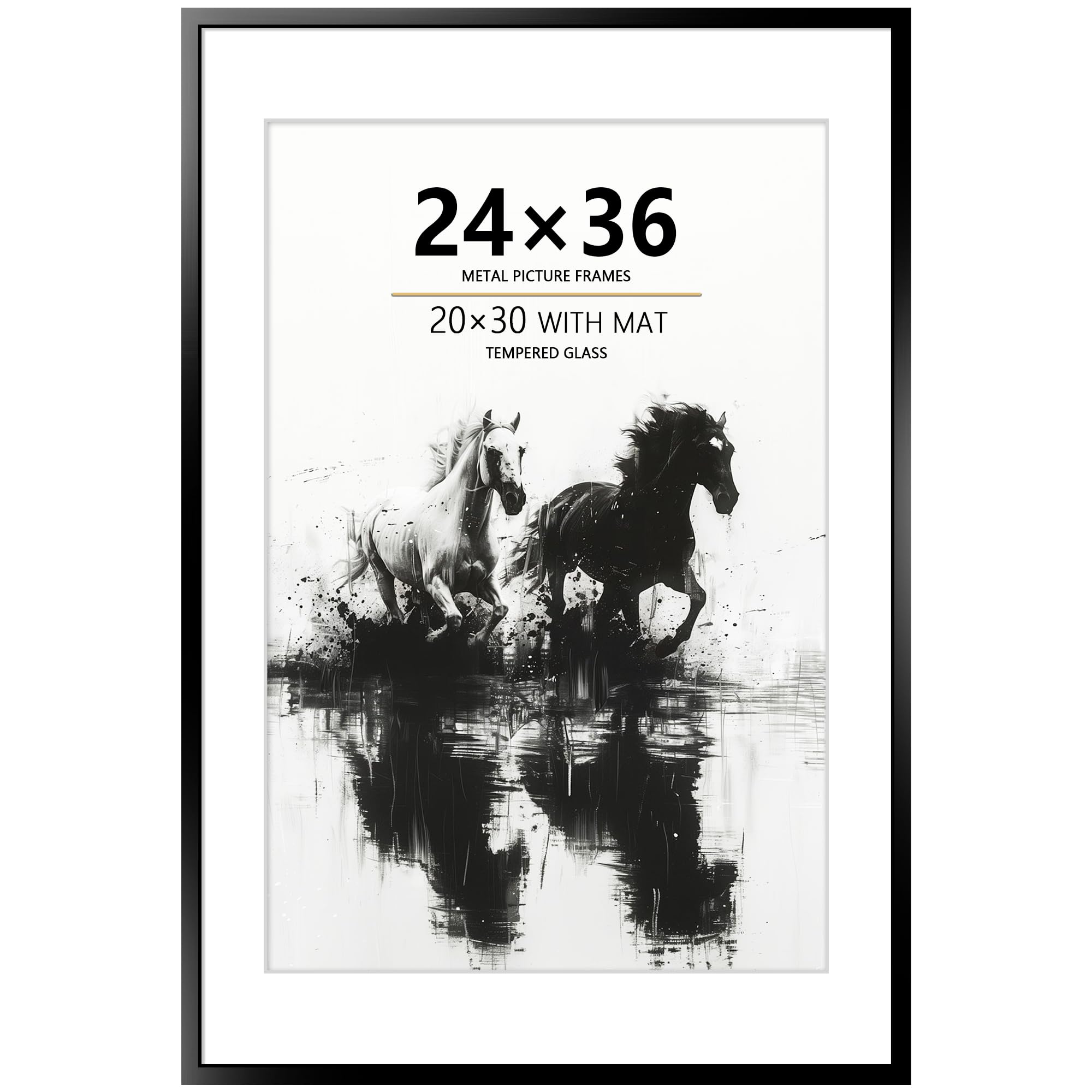 Tinkeps 24x36 metal poster frame front view shows a professional gallery-ready display.