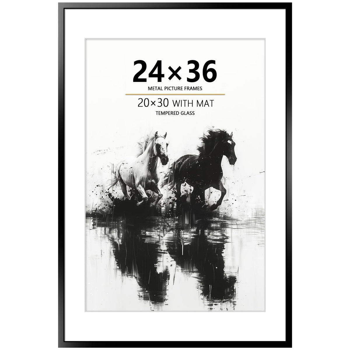 Tinkeps 24x36 metal poster frame front view shows a professional gallery-ready display.