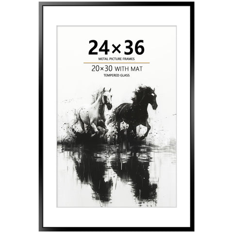 Tinkeps 24x36 metal poster frame front view shows a professional gallery-ready display.
